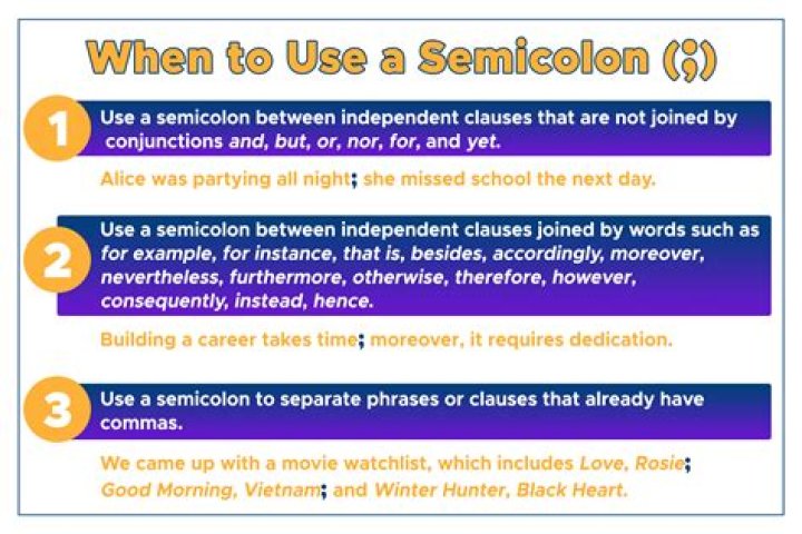 What does a semicolon do